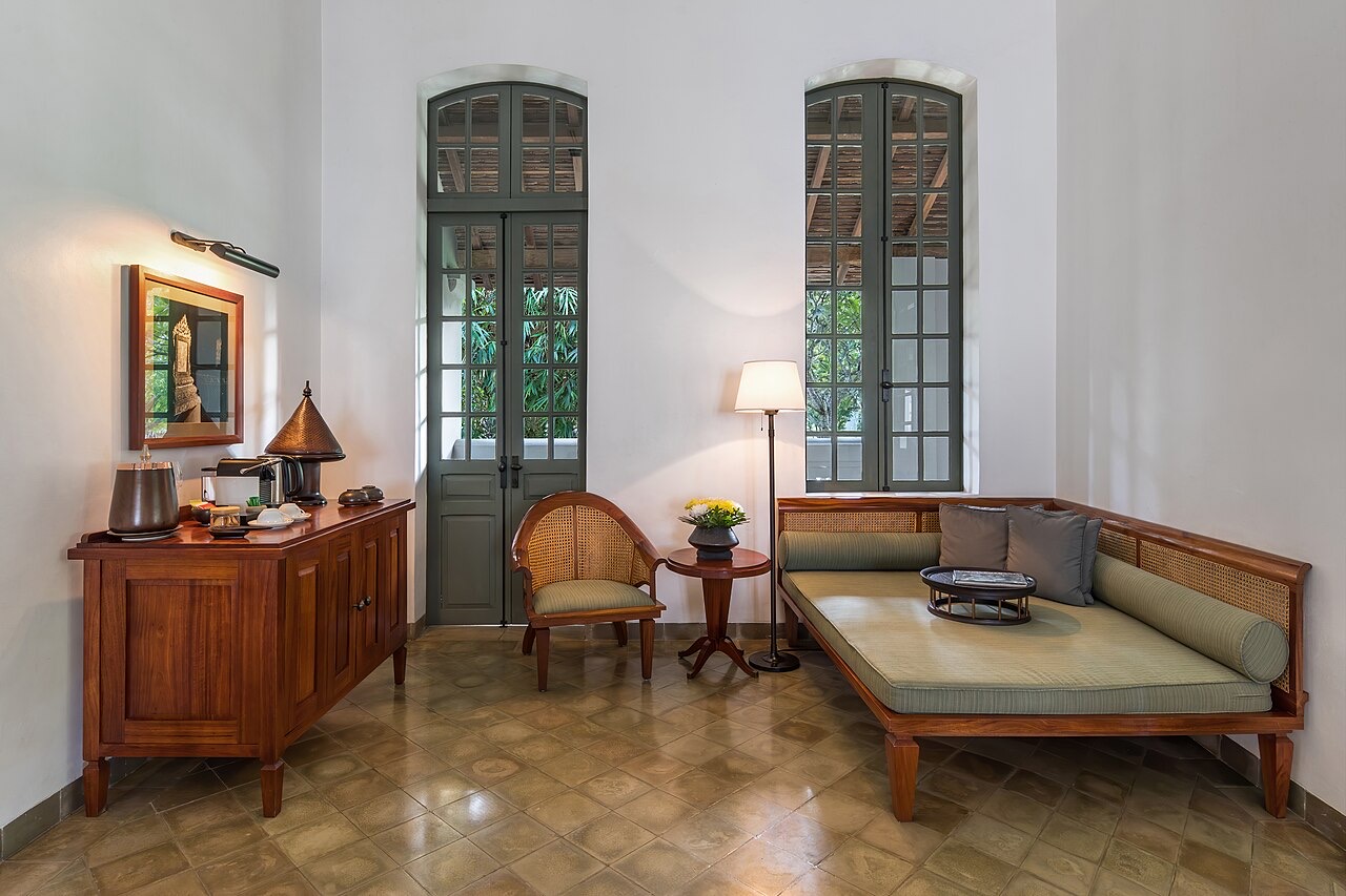 An elegant hotel lounge interior
