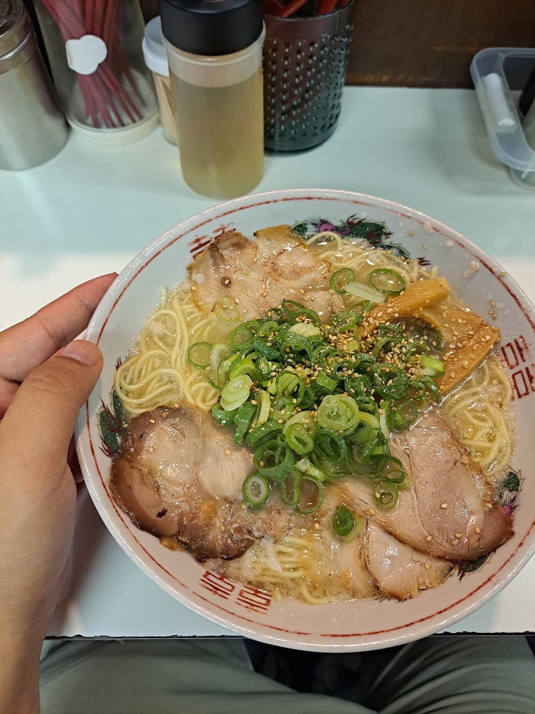 A bowl of shio ramen with pork
