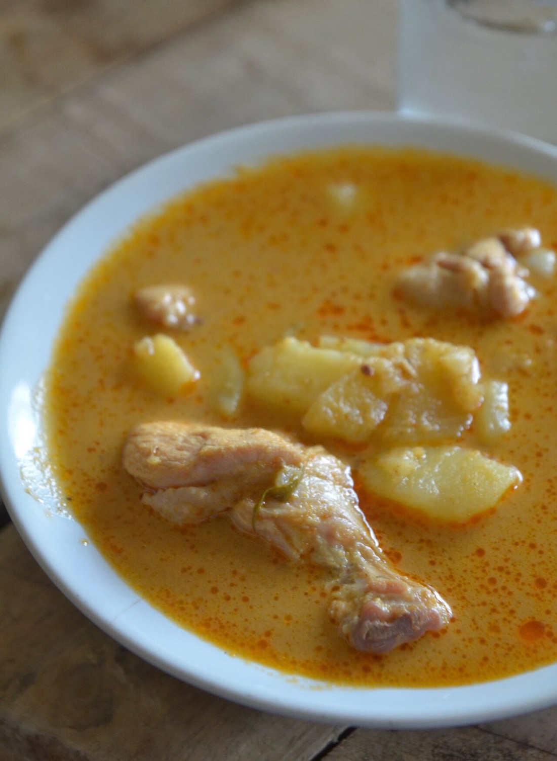 A bowl of Thai yellow curry