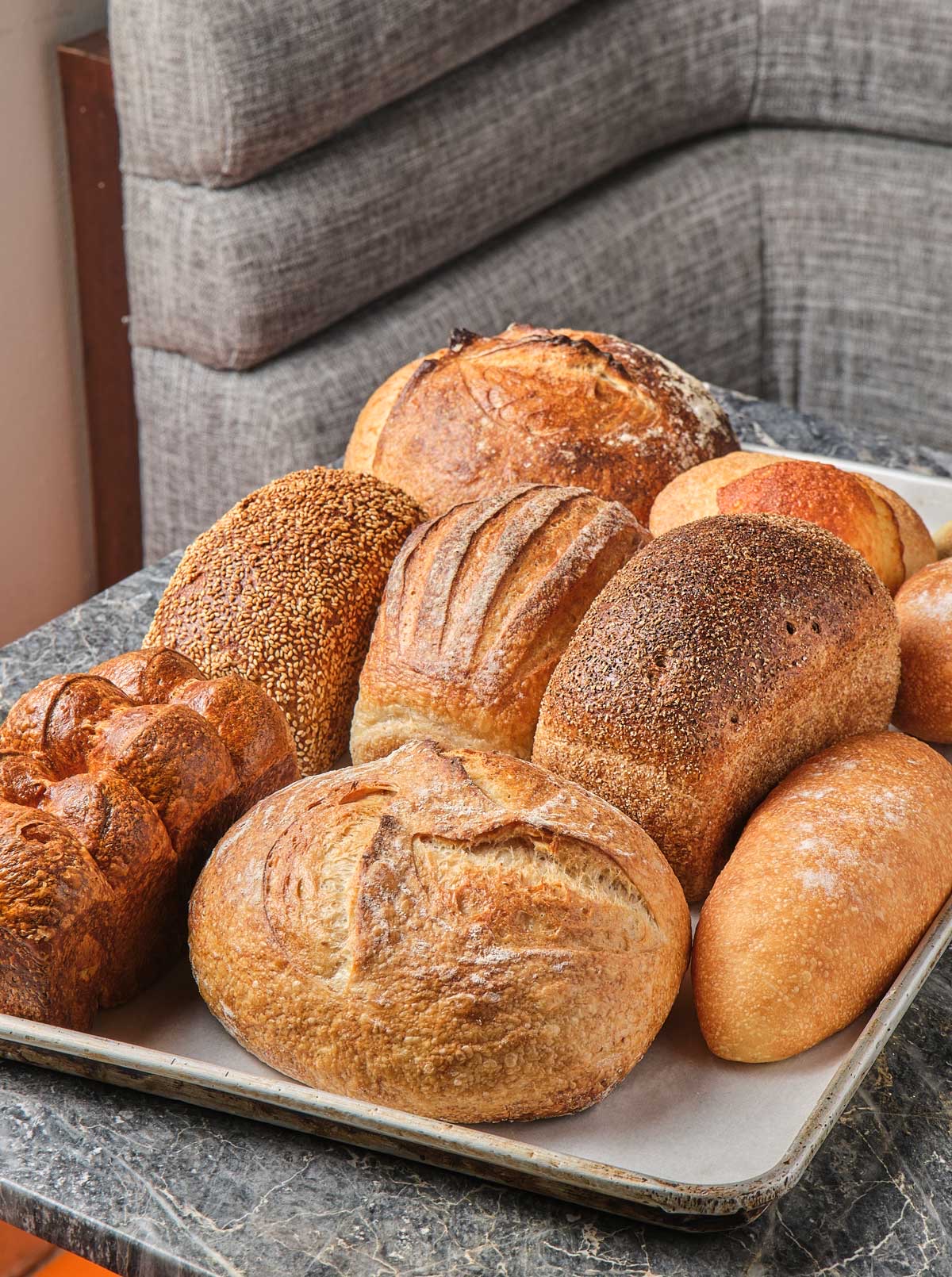 Fresh bread and pastries at Holey Artisan Bakery